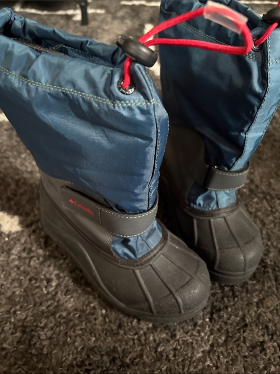 Columbia Other - Columbia Boys' Navy Blue and Black Insulated Snow Boots with Red Accents